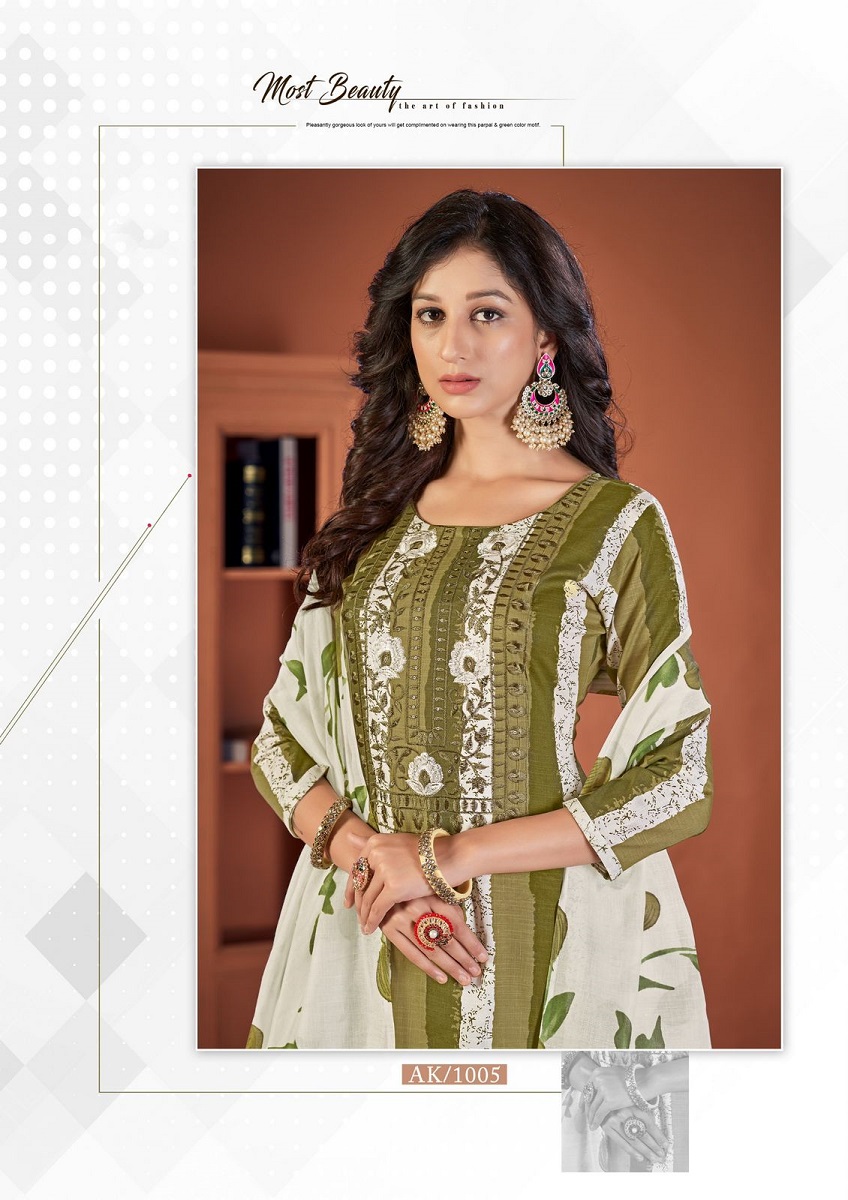 Al Karam Heritage Self Embroidery Karachi Cotton Dress Material